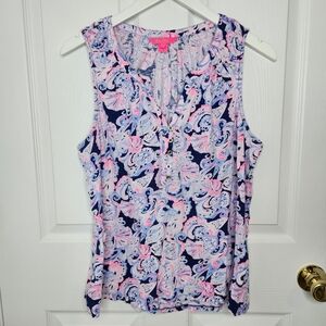 Lilly Pulitzer Essie Paisley Print Tank XL
